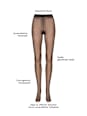 Strumpfhose transparent schwarz Gr. 44/48, 15 DEN nur die