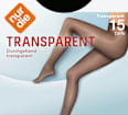 Strumpfhose transparent schwarz Gr. 40/44, 15 DEN nur die
