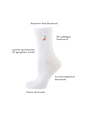 Crew Socken mit Sushi-Motiv weiß Gr. 35-38 nur die