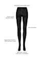 Strumpfhose warm & transparent mit Innenfleece schwarz Gr. 40/44, 80 DEN nur die