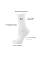 Crew Socken mit Dackel-Motiv weiß Gr. 39-42 nur die