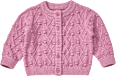 Strickjacke mit Noppen-Struktur, beere, Gr. 62 ALANA