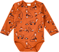 Body Langarm Pro Climate mit Fuchs-Muster, braun, Gr. 74/80
 ALANA