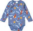 Body Langarm mit Weltall-Muster, blau, Gr. 86/92
 ALANA
