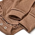 Wickelbody mit Mitwachsfunktion & Ripp-Struktur, braun, Gr. 50/56
 ALANA