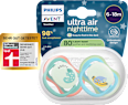Schnuller ultra air nighttime Silikon, grün/blau, 6-18 Monate PHILIPS AVENT