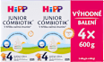 pokračovací mléčná kojenecká výživa 4 Junior Combiotik 24m, 4x600g HiPP