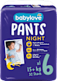 Noćne pelene gaćice, veličina 6 xl (18-30kg) babylove