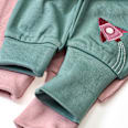 Hosen mit Raketen-Motiv, Ripp-Struktur & Mitwachsfunktion, blau + rosa, Gr. 56 ALANA