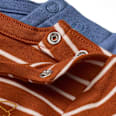 Langarmshirts mit Raketen-Motiv und Streifen-Muster, braun + blau, Gr. 56 ALANA