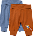 Hose mit Raketen-Motiv, Ripp-Struktur & Mitwachsfunktion, braun + blau, Gr. 56 ALANA