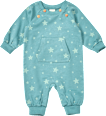 Overall aus Sweat mit Sterne-Muster & Mitwachsfunktion, blau, Gr. 56 ALANA