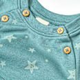 Overall aus Sweat mit Sterne-Muster & Mitwachsfunktion, blau, Gr. 56 ALANA