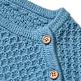 Wickelpullover mit Struktur, blau, Gr. 56 ALANA