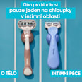 strojek na holení pro úpravu intimních partií + 3 náhradní hlavice Gillette Venus