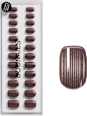 Künstliche Nägel, Soft Gel Press Ons Espresso Martini Medium Round Doonails