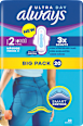 Ultra-Binden Day Long 2 mit Flügeln, Big Pack always