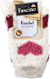 Kuschelsocken mit Herz-Muster weiß & rosa Gr. 35-38 Fascino