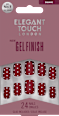 Künstliche Nägel Gel Finish Square Berry Dots Elegant Touch