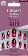 Künstliche Nägel Glass Bead Cat Eye Short Almond Amethyst Elegant Touch