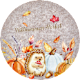Platzset aus Filz mit Igel, rund (30 cm) BOLTZE