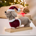 Stoffaufsteller Dackel mit Weihnachtspulli (18 cm) Dekorieren & Einrichten