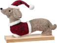 Stoffaufsteller Dackel mit Weihnachtspulli (18 cm) Dekorieren & Einrichten