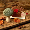 Holzpilz mit Teddyfell, grün (11 cm) Dekorieren & Einrichten