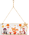 Holzschild mit Waldtieren (30x13 cm) Dekorieren & Einrichten