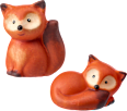 Keramikfuchs sitzend, liegend Dekorieren & Einrichten