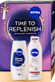 Ajándékcsomag tusfürdővel és testápolóval, Time to Replenish NIVEA