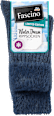 Socken mit Ripp-Struktur & Fluffy-Bund blau Gr. 35-38 Fascino