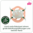 Schnuller Cherry night blau/mint Gr. 2,  6-18 Monate Nip