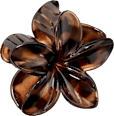 Haarklammer Blume, Leo-Muster, braun
 ebelin