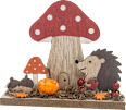 Holzaufsteller Pilz mit Tieren (12,5 cm) Dekorieren & Einrichten