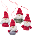 Strickfiguren Weihnachtsmann (7 cm) Dekorieren & Einrichten