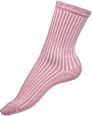Socken mit Bio-Baumwolle & Ripp-Struktur rosa Gr. 35-38 Fascino