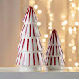 Keramikbaum Set gestreift, rot/weiß BOLTZE