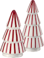 Keramikbaum Set gestreift, rot/weiß BOLTZE