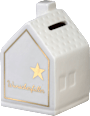 Keramikspardose "Wunscherfüller", weiß-gold (9 cm) Dekorieren & Einrichten