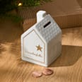 Keramikspardose "Wunscherfüller", weiß-gold (9 cm) Dekorieren & Einrichten