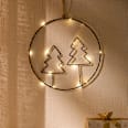 LED Metallring Tannenbaum schwarz (20 cm) BOLTZE