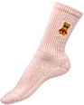 Crew Socken mit Teddy-Motiv rosa Gr. 39-42 Fascino