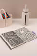 Journal-Set mit 2 Notizheften & Cover aus PU, grau (14x21 cm) Jean&Len
