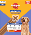 Kausnack Hund Zahnpflege DentaStix für große Hunde, Multipack (6x7 Stück) Pedigree