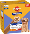 Kausnack Hund Zahnpflege DentaStix für große Hunde, Multipack (6x7 Stück) Pedigree