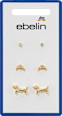 Ohrstecker Croissant & Dackel, Gold-Optik ebelin