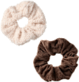 Scrunchies Teddystoff & Cord, beige/braun ebelin