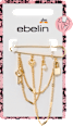 Brosche mit Charms, Gold-Optik ebelin