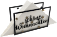 Serviettenhalter "schöne Weihnachten", schwarz-gold (14x9x4 cm) Dekorieren & Einrichten